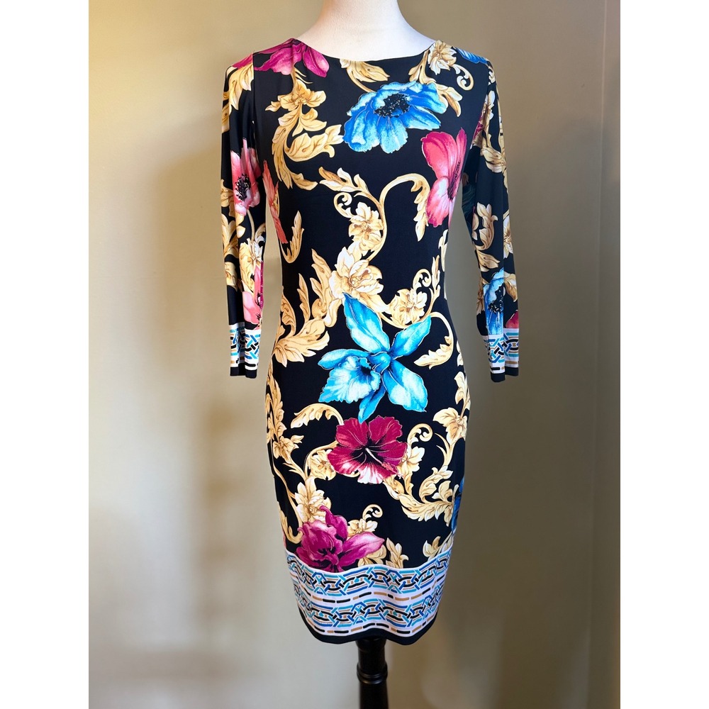 Cache Floral mob Bodycon Dress Black Blue Pink Gold Y2K glam romantic boho 2